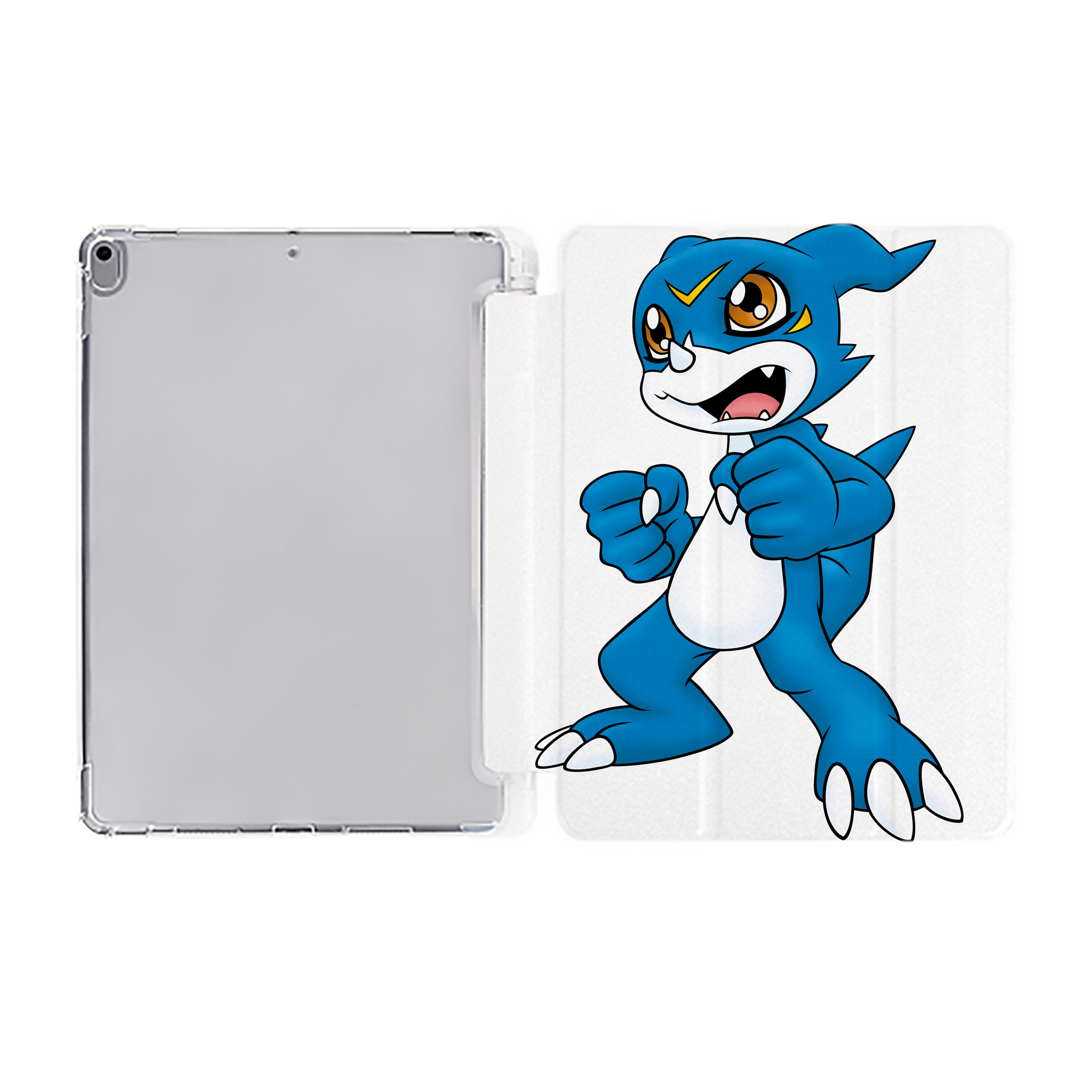（画像用） Digimon デジタルモンスター/デジモン IPad ケース ペン収納付き 三つ折りスタンド PUレザー×シリコン 対応機種9.5/10.5/10.9インチ